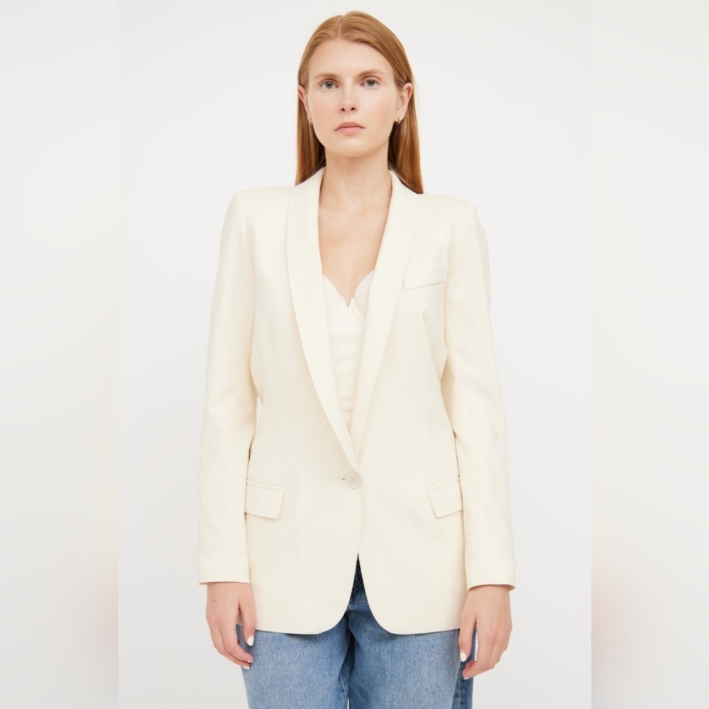 Smythe cream wool blazer size 6 VGUC